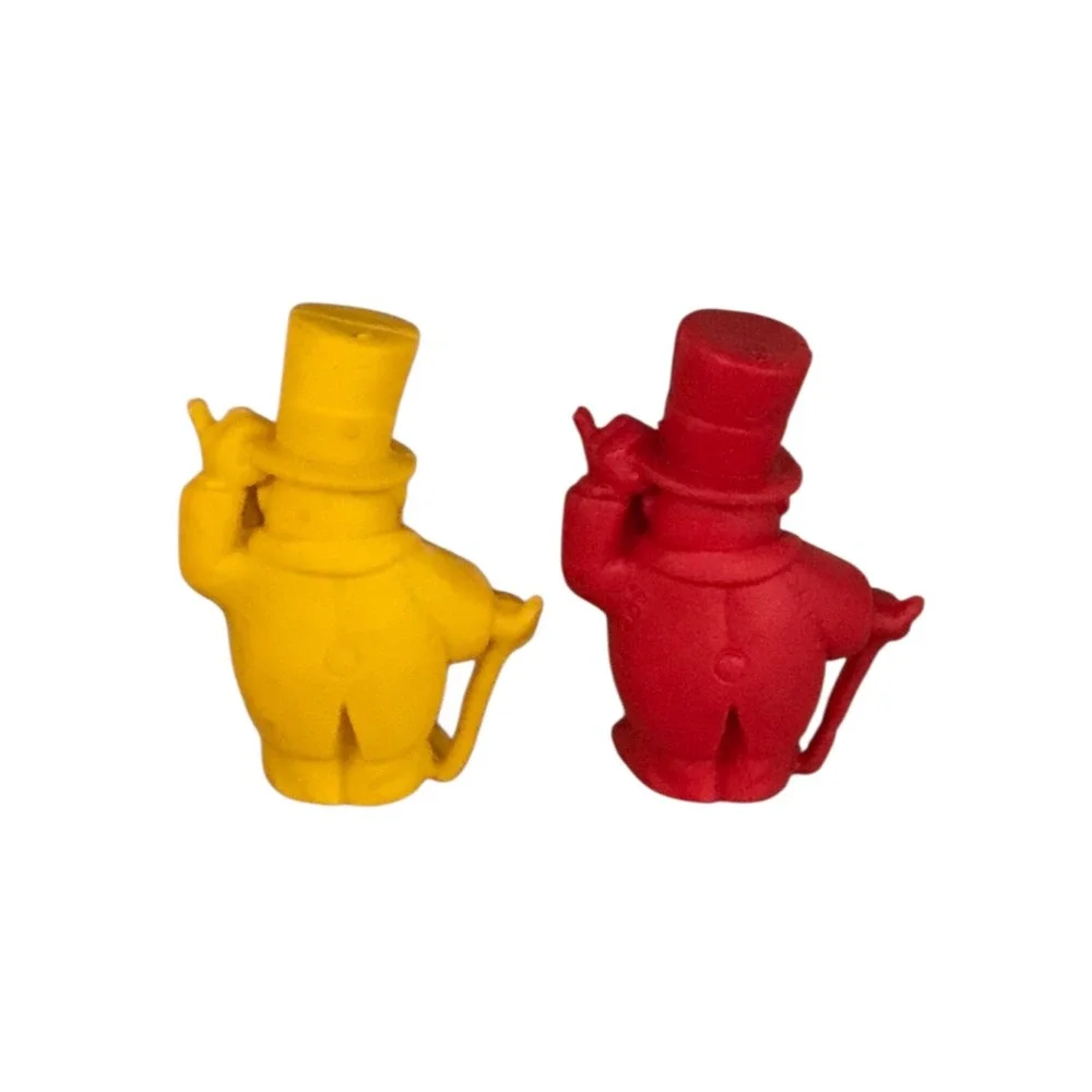 Pair of Vintage Frito Lay WC Fields Pencil Topper Erasers‎ 1971 Red  Yellow - Picture 3 of 5